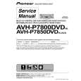 PIONEER AVH-P7850DVD/RC Service Manual