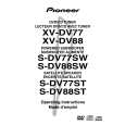 PIONEER S-DV77SW/NVXJI Owners Manual