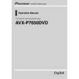 PIONEER AVX-P7650DVD/RC Owners Manual