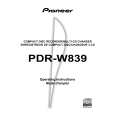 PIONEER PDR-W839/WYXJ Owners Manual