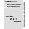PIONEER GM-6100F/XU/EW Owners Manual
