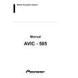 PIONEER AVIC-505 Owners Manual