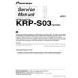 PIONEER KRP-S03/SXTW/E5 Service Manual