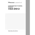 PIONEER VSX-D912-K/KUXJICA Owners Manual