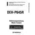 PIONEER DEH-P645R/EW Owners Manual