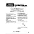 PIONEER CT-W700R Owners Manual