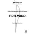PIONEER PDR-W839/WVXJ Owners Manual
