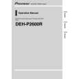 PIONEER DEH-P2600R/XM/EW Owners Manual