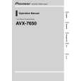 PIONEER AVX-7650/ES Owners Manual