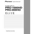 PIONEER PRO-1000HD Owners Manual