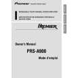 PIONEER PRS-A900/XS/UC Owners Manual