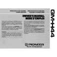 PIONEER GMH44 Owners Manual