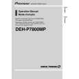 PIONEER DEH-P7800MP/UC Owners Manual