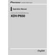 PIONEER XDV-P650/RD Owners Manual