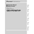 PIONEER GEX-P5700TVP/EW Owners Manual