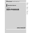 PIONEER DEH-P4050UB/XS/ES Owners Manual