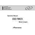 PIONEER CDX-FM673/XN/UC Owners Manual