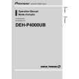 PIONEER DEH-P4000UB/XS/UC Owners Manual
