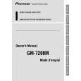 PIONEER GM7200M Owners Manual