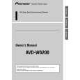 PIONEER AVD-W6200/EW Owners Manual
