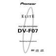 PIONEER DV-F07 Owners Manual