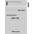 PIONEER DEH-12A/XM/UC Owners Manual