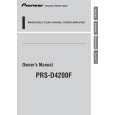 PIONEER PRS-D4200F/XS/ES Owners Manual