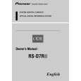 PIONEER RS-D7R-2/EW5 Owners Manual