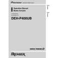 PIONEER DEH-P400UB/XS/UC Owners Manual