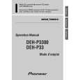 PIONEER DEH-P33/XM/UC Owners Manual