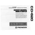PIONEER CD-620 Owners Manual