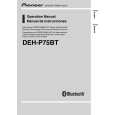 PIONEER DEH-P75BT/XN/EW Owners Manual