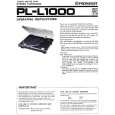 PIONEER PL-L1000 Owners Manual