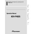 PIONEER KEH-P4025/XM/ES9 Owners Manual