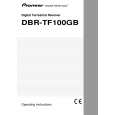 PIONEER DBR-TF100GB Owners Manual