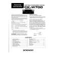 PIONEER CK-W700(BK)/D1 Owners Manual