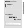 PIONEER AVR-W6100/UC Owners Manual